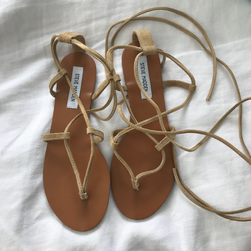 Steve Madden flat wrap sandals size 11 worn once